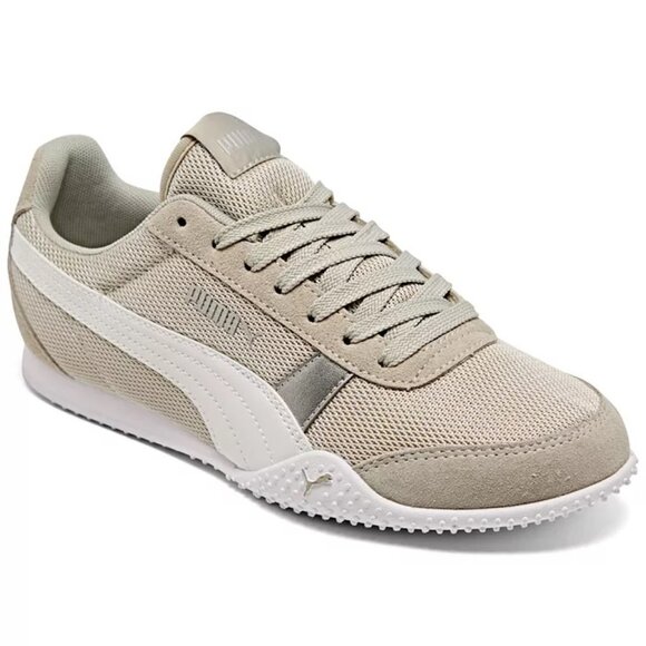 Puma Shoes - Puma Women's Bella Cream Lace Up Knit Suede Softfoam Casual Sneaker